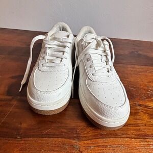 ALO White Leather Low Top Sneakers Athleisure Style